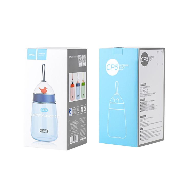 400ml HOCO CP5 Food Grade Bird Decor Portable Space Water Bottle - Blue-4
