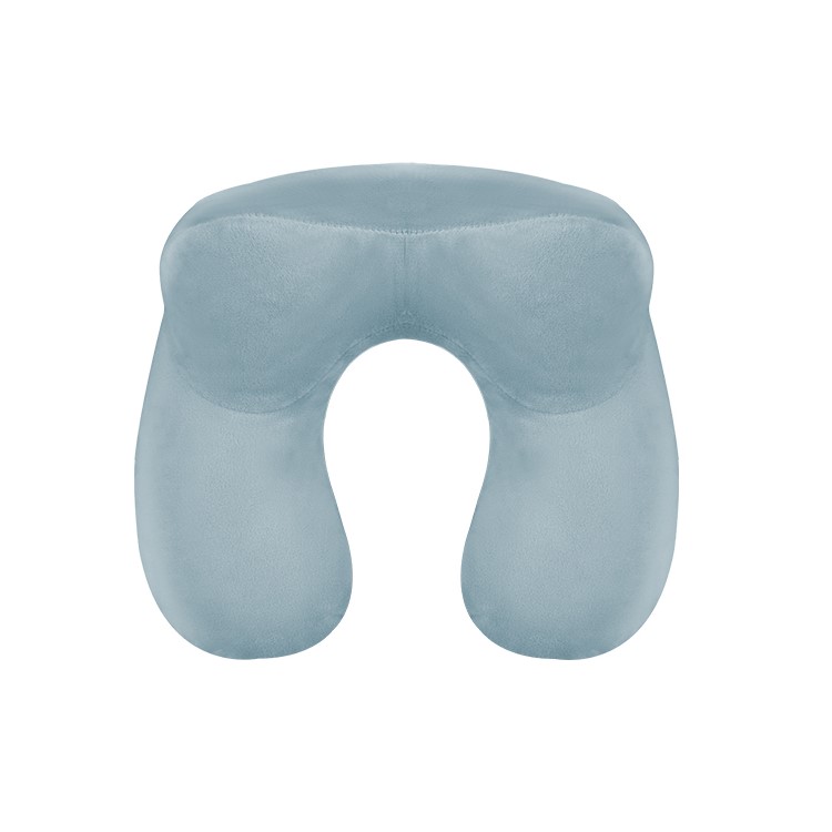 HOCO Portable U Shape Air Inflatable Pillow Neck Rest for Home Travel Use - Grey-1