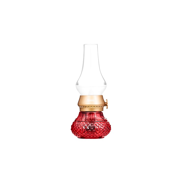 HOCO Vintage Style Kerosene Lamp Shape Blow Controllable LED Lamp - Red-1