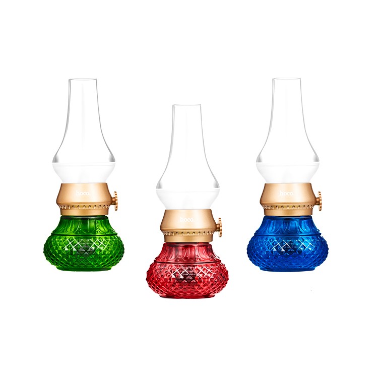 HOCO Vintage Style Kerosene Lamp Shape Blow Controllable LED Lamp - Red-2