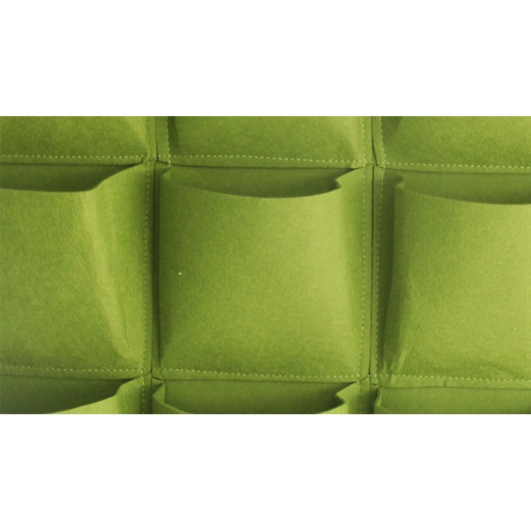 9 Pockets Vertical Wall Mount Garden Planter Grow Container Bags Living Felt Wall Hanging Planter - Green-4