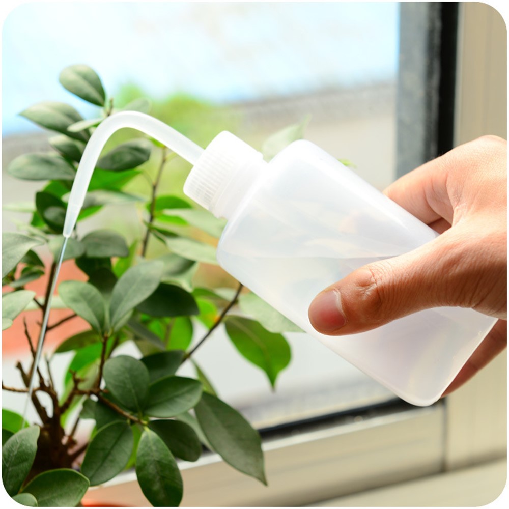 Plastic Squeeze Type Watering Bottle Plastic Bend Mouth Watering Cans for Plant Flower Succulent 2pcs ( 500ml +250ml)-2