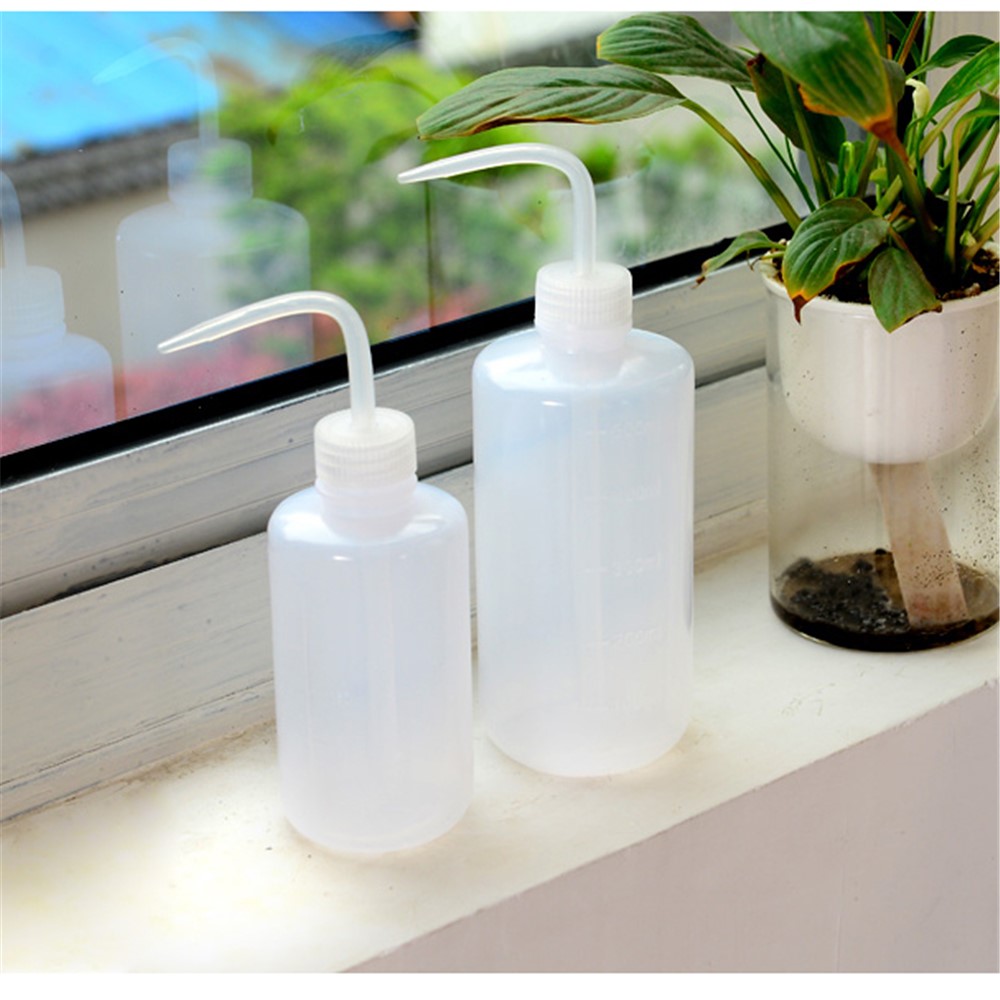 Plastic Squeeze Type Watering Bottle Plastic Bend Mouth Watering Cans for Plant Flower Succulent 2pcs ( 500ml +250ml)-6