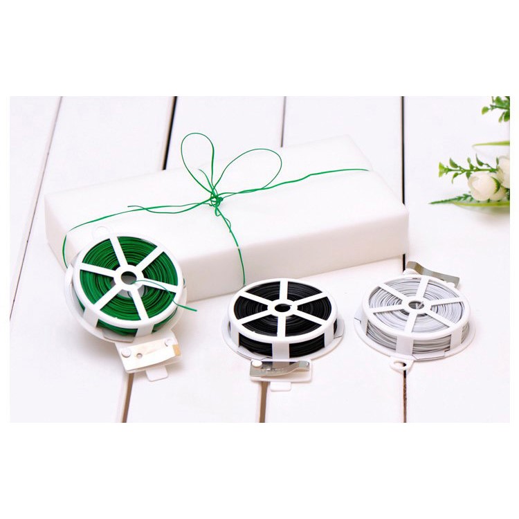 50M Multi-purpose Gardening Plant Twist Tie with Cutter - Black-2