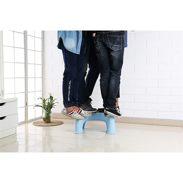 Bathroom Toilet Stool Ergonomic Step Squatting Stool Fits All Toilets - White-11