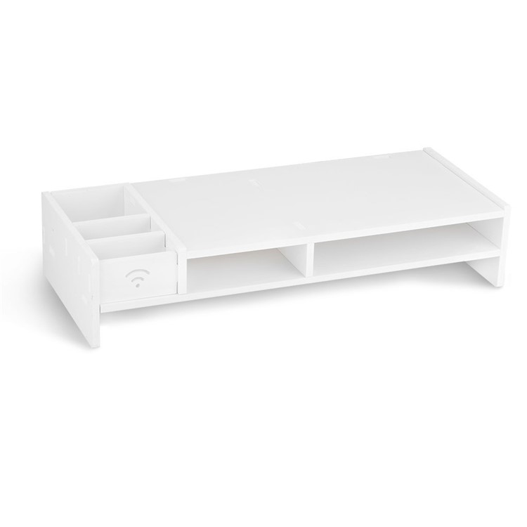 Computer Monitor Stand Desktop Organizer Rack with 5-Compartment Storage for Home and Office Supplies-2