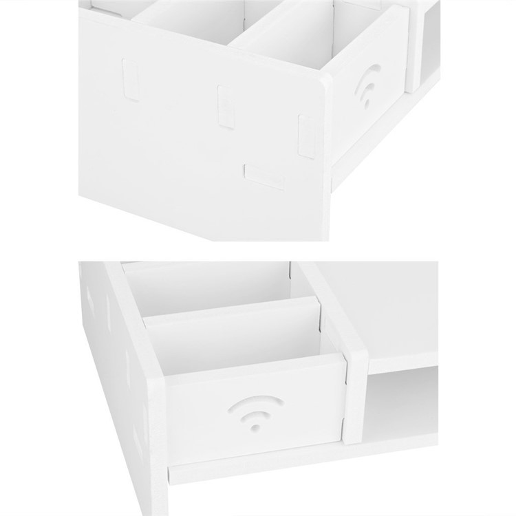 Computer Monitor Stand Desktop Organizer Rack with 5-Compartment Storage for Home and Office Supplies-5