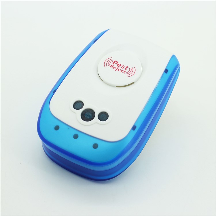 Ultrasonic Plug-in Electric Mosquito Repellent Fly Insects Killer - Blue + White / EU Plug-3
