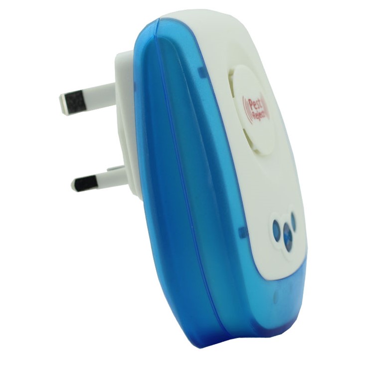 Ultrasonic Plug-in Electric Mosquito Repellent Fly Insects Killer - Blue + White / EU Plug-5