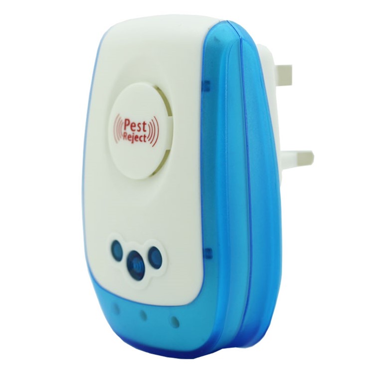 Ultrasonic Plug-in Electric Mosquito Repellent Fly Insects Killer - Blue + White / EU Plug-6