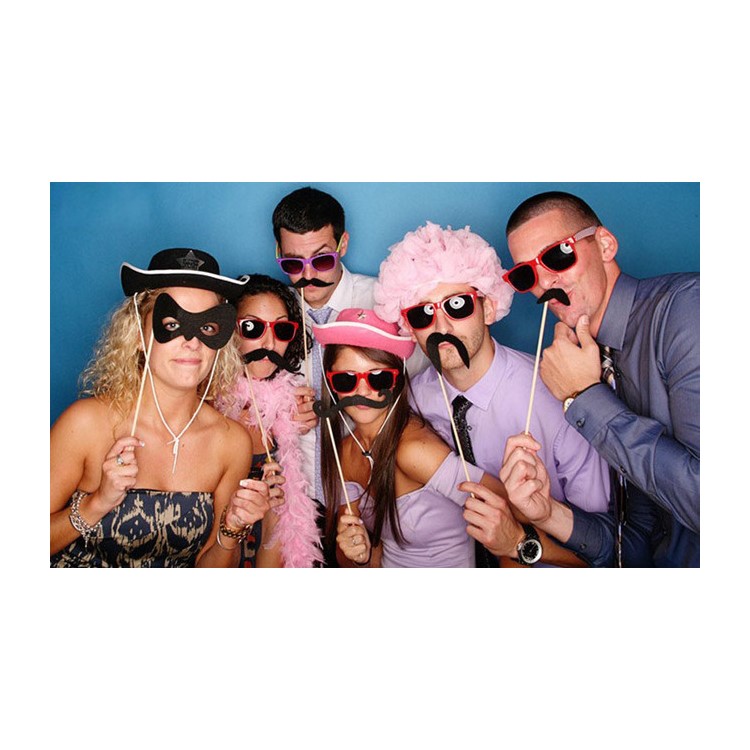 22PCS Photo Booth Props Car Wineglass Glasses DIY Kit for Wedding Birthday Christmas-4