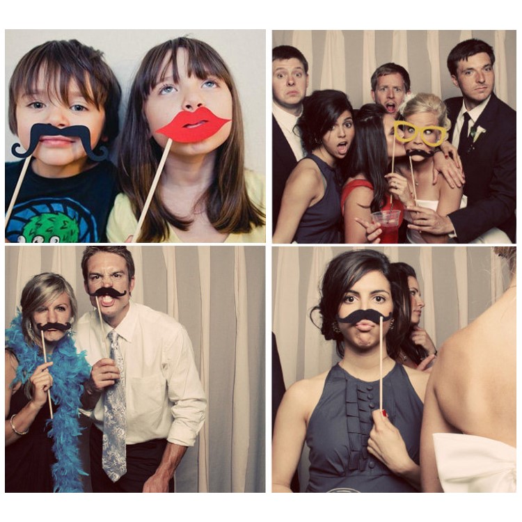22PCS Photo Booth Props Car Wineglass Glasses DIY Kit for Wedding Birthday Christmas-6