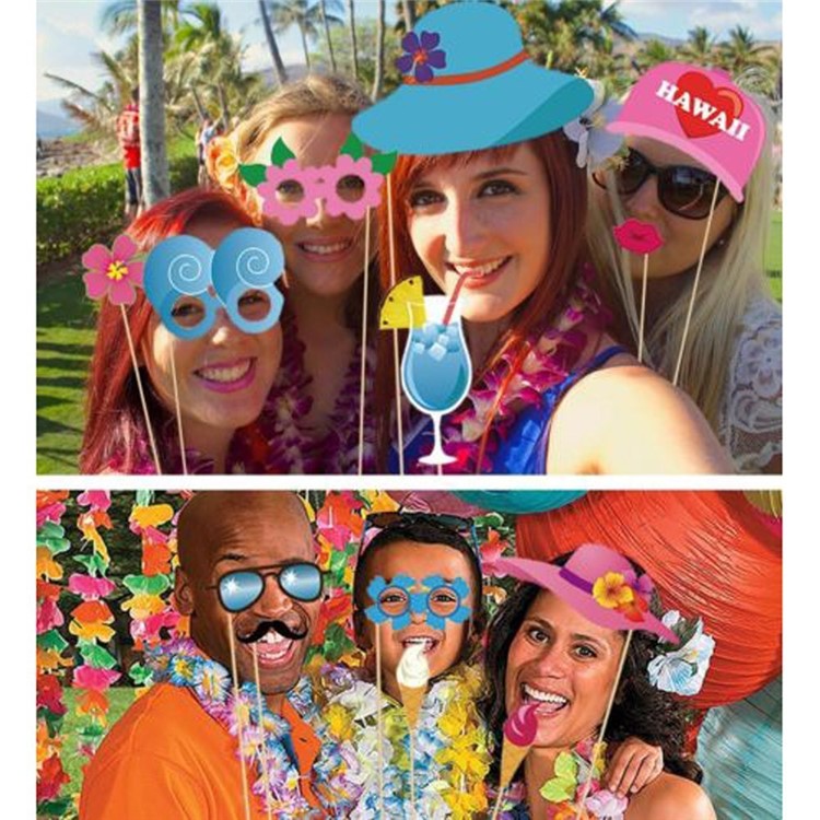 60PCS Photo Booth Requisiten Gitarre Ananas Gläser DIY Kit Für Hochzeit Geburtstag Weihnachten-7