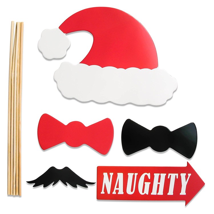28PCS DIY Photo Booth Props Mustache Glasses Snowflake for Wedding Birthday Christmas-6