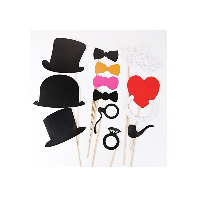 44PCS Props on a Stick Mustache Photo Party Fun Wedding Christmas Birthday-4