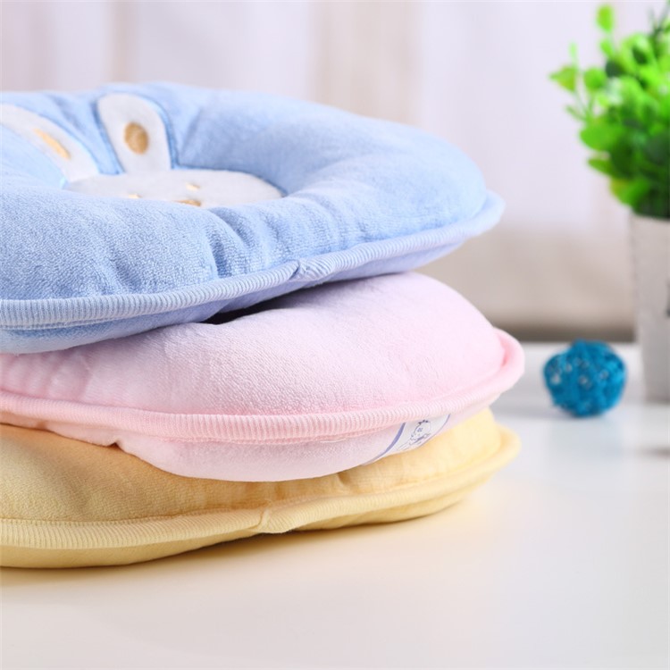 BEST BABY Rabbit Pattern Breathable Cotton Protection Baby Flat Head Newborn Pillow - Pink-2