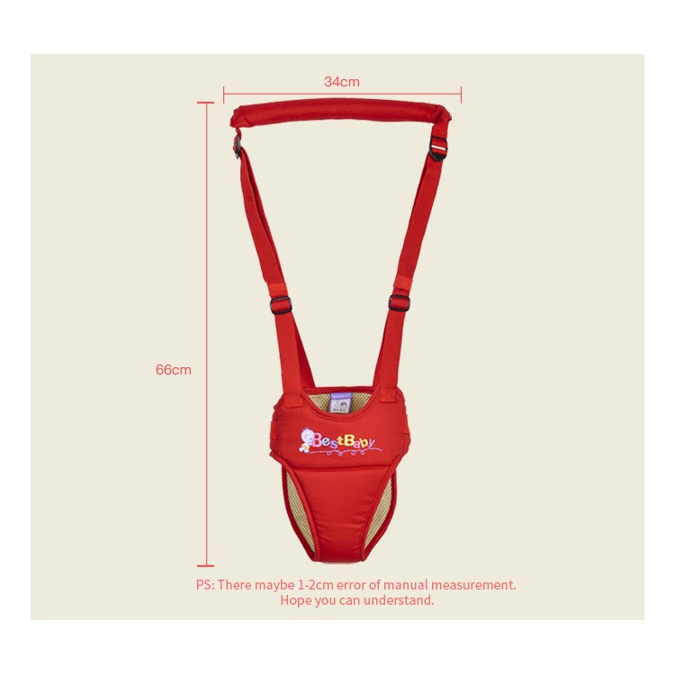 BEST BABY Cotton Toddler Walk Learning Belt Breathable Baby Walking Wing - Red-5