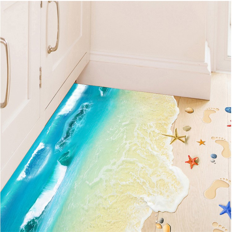 Beach XL8300 Floor/Wall Sticker Mural Decals Art Decors, Size: 60 x 90cm-2