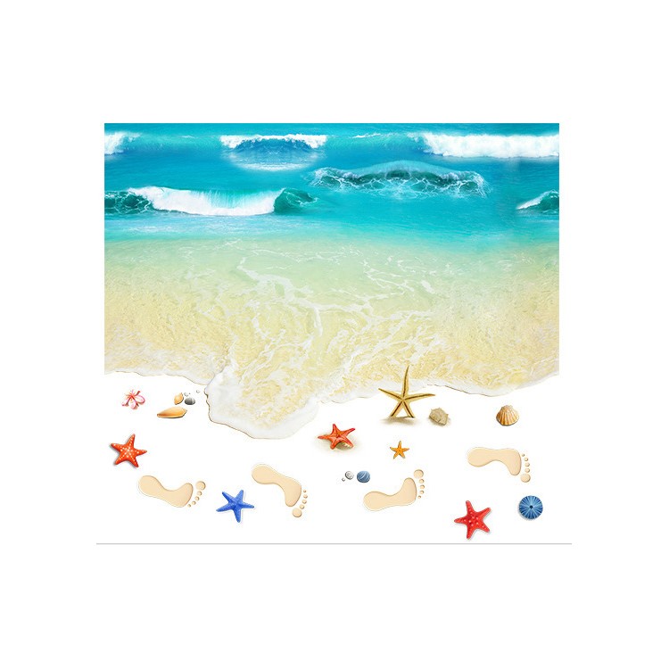 Beach XL8300 Floor/Wall Sticker Mural Decals Art Decors, Size: 60 x 90cm-7