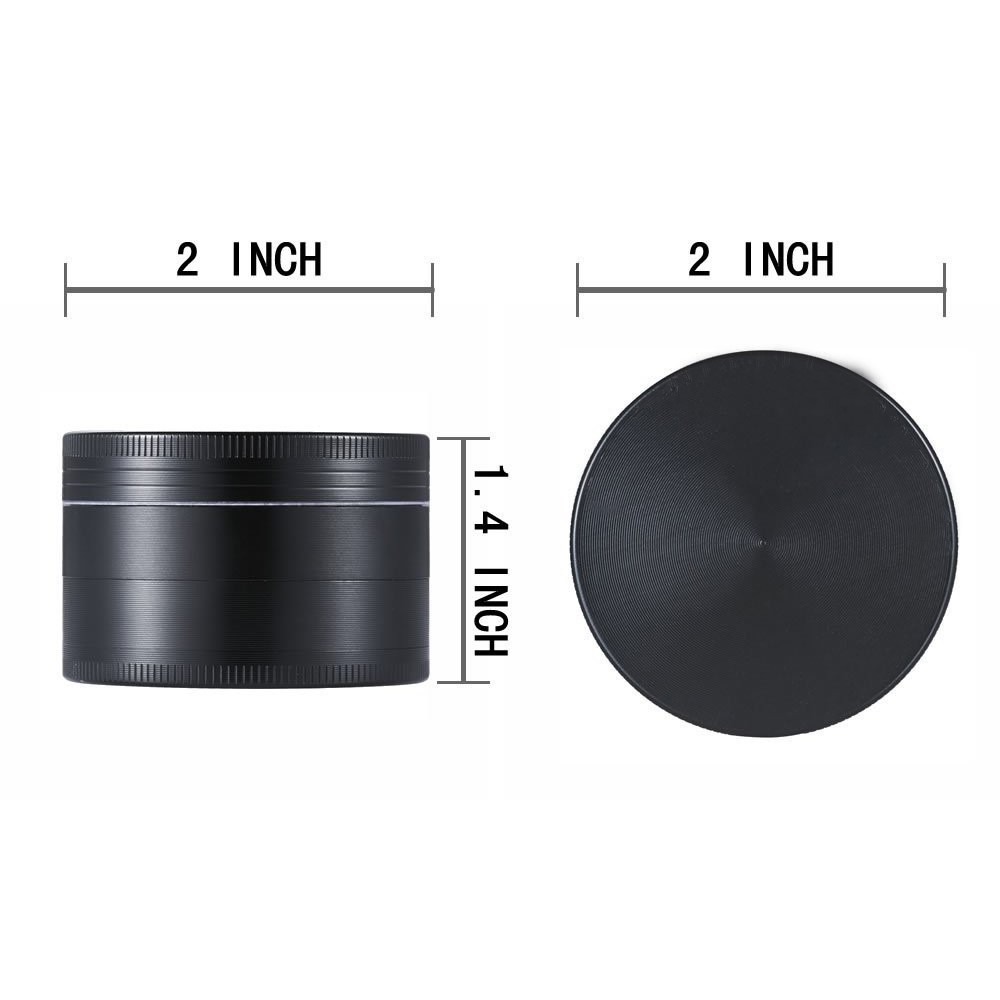 Mini 4 Layers Zinc Alloy Metal Grinder Herb Tobacco Crusher - Black-2