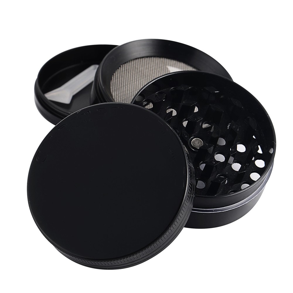 Mini 4 Layers Zinc Alloy Metal Grinder Herb Tobacco Crusher - Black-4
