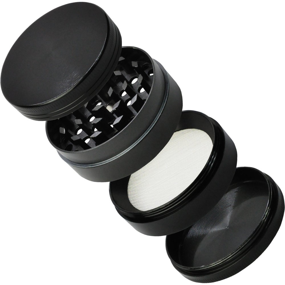 Mini 4 Layers Zinc Alloy Metal Grinder Herb Tobacco Crusher - Black-5