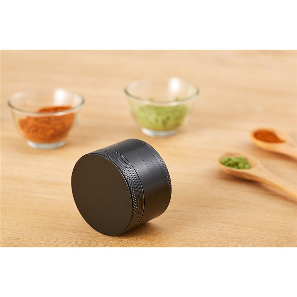 Mini 4 Layers Zinc Alloy Metal Grinder Herb Tobacco Crusher - Black-6