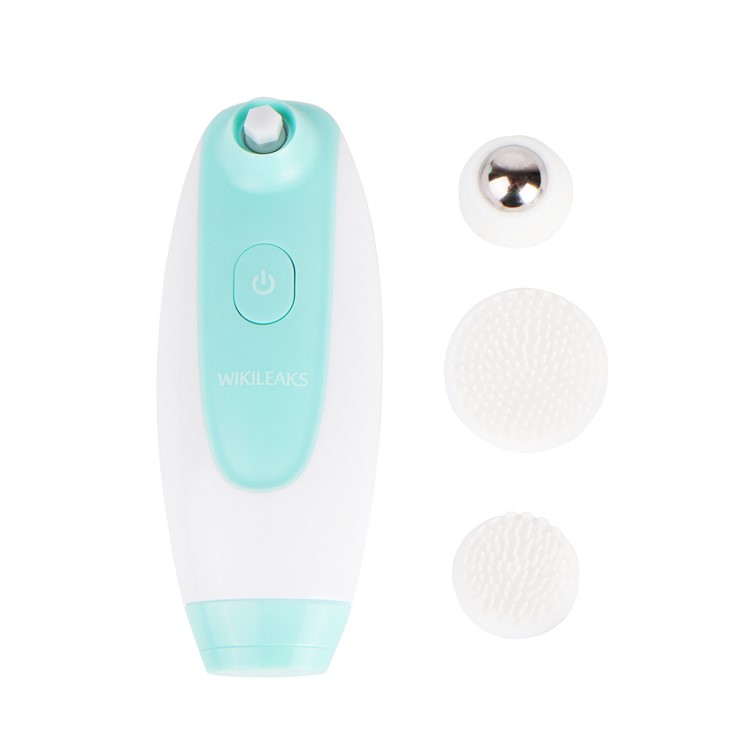 WL-2735 3 in 1 Beauty Skin Care Cleaning Brushes Electric Facial Cleanser Massager for Women Beauty - Green-9