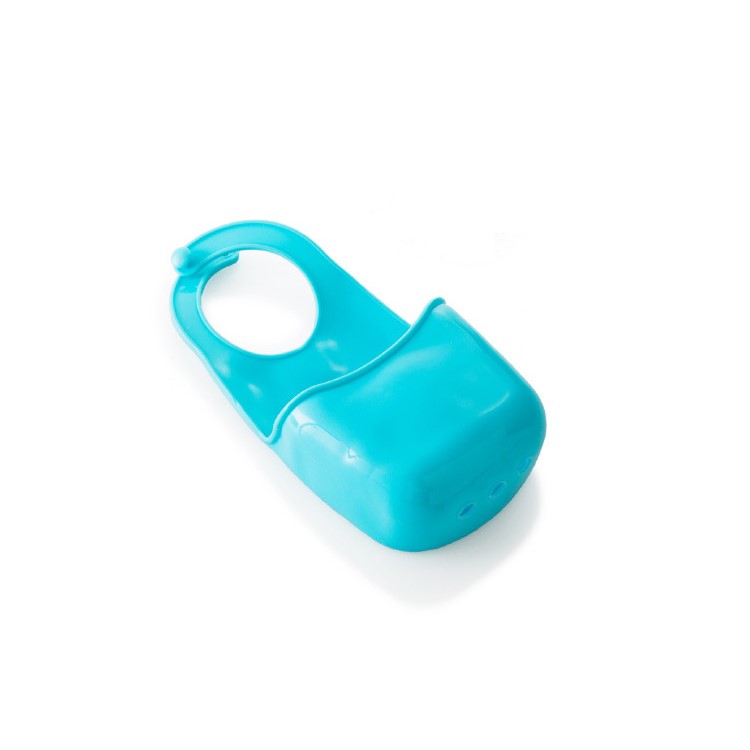 PVC Sink Hanging Storage Bag Basket Mini Sponge Organizer Container Box for Kitchen Bathroom - Blue-3