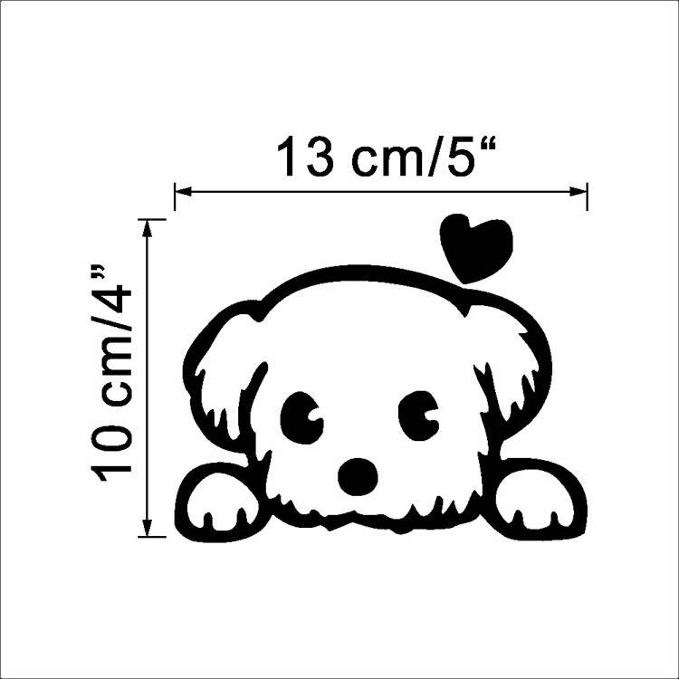 Creative Cartoon Dog Switch Sticker Switch Notebook Decor Environmental Wall Decal - Black-2