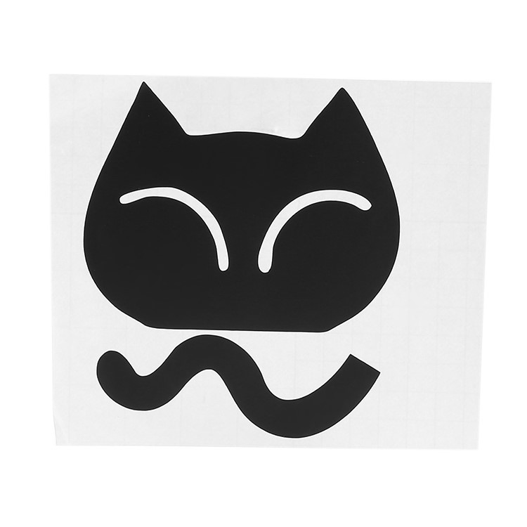 Cartoon Cute Black Cat Switch Sticker Switch Decor Environmental Wall Decal - Black-3