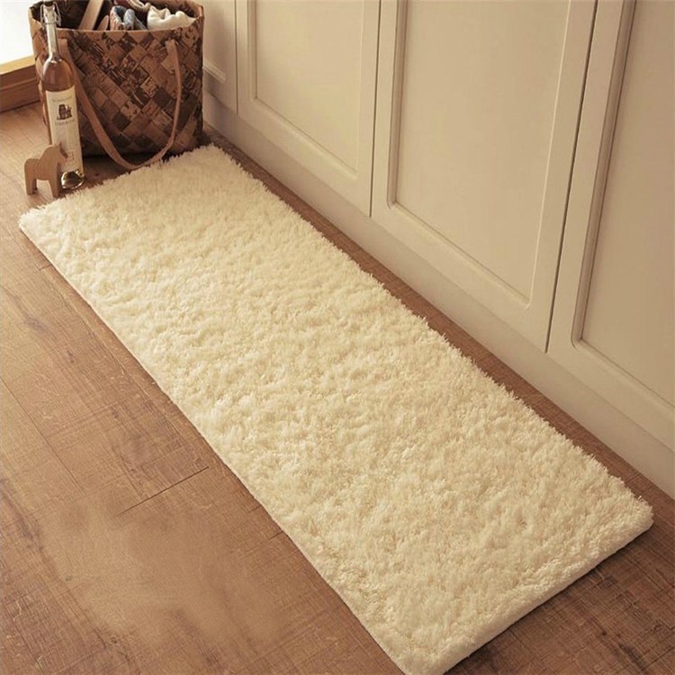 Soft Flush Strong Water Absorption Anti-skid Rug Pad Dining Bedroom Bathroom Decor, Size: 40 x 120cm - White-1