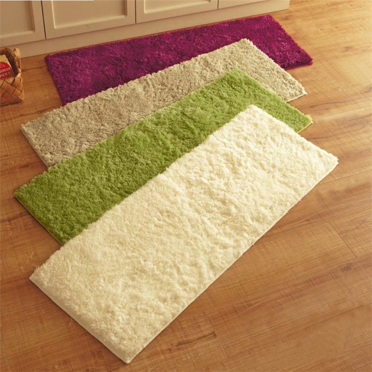 Soft Flush Strong Water Absorption Anti-skid Rug Pad Dining Bedroom Bathroom Decor, Size: 40 x 120cm - White-2