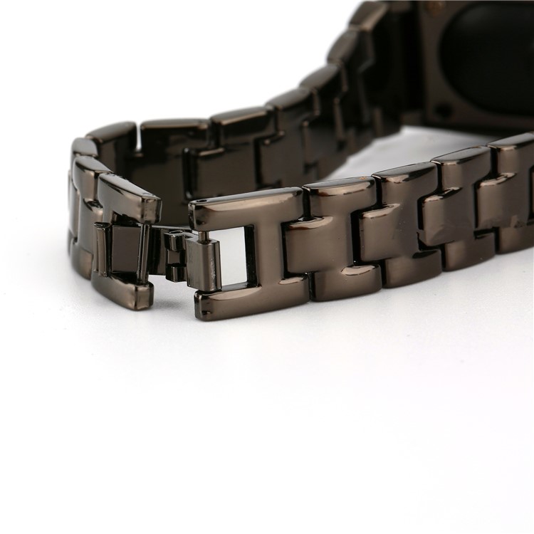 Stainless Steel Chain Wrist Watch Strap + Watch Frame for Xiaomi Mi Band 2 - Black -5