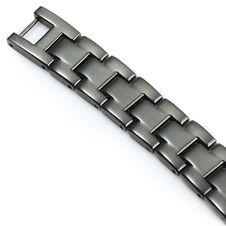 Stainless Steel Chain Wrist Watch Strap + Watch Frame for Xiaomi Mi Band 2 - Black -7