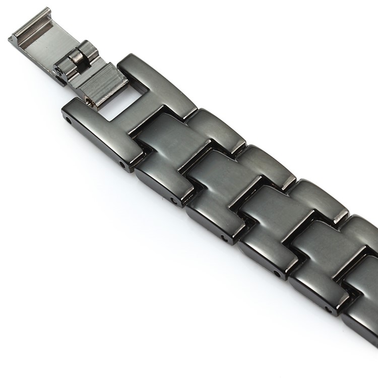 Stainless Steel Chain Wrist Watch Strap + Watch Frame for Xiaomi Mi Band 2 - Black -8