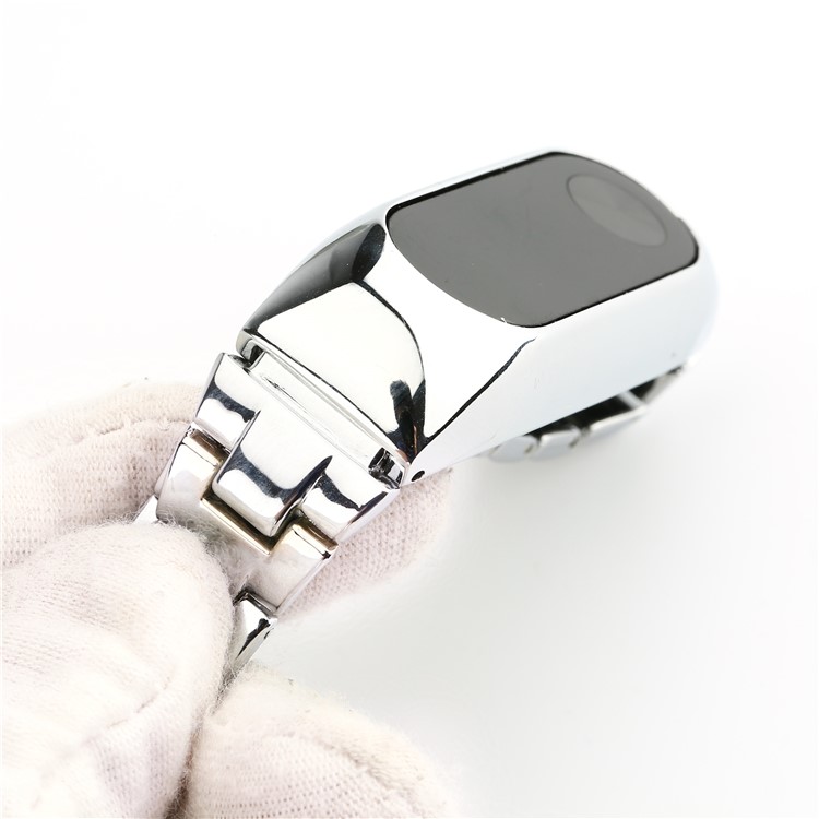 Stainless Steel Chain Watch Band Bracelet + Watch Frame for Xiaomi Mi Band 2 - Silver Color-4