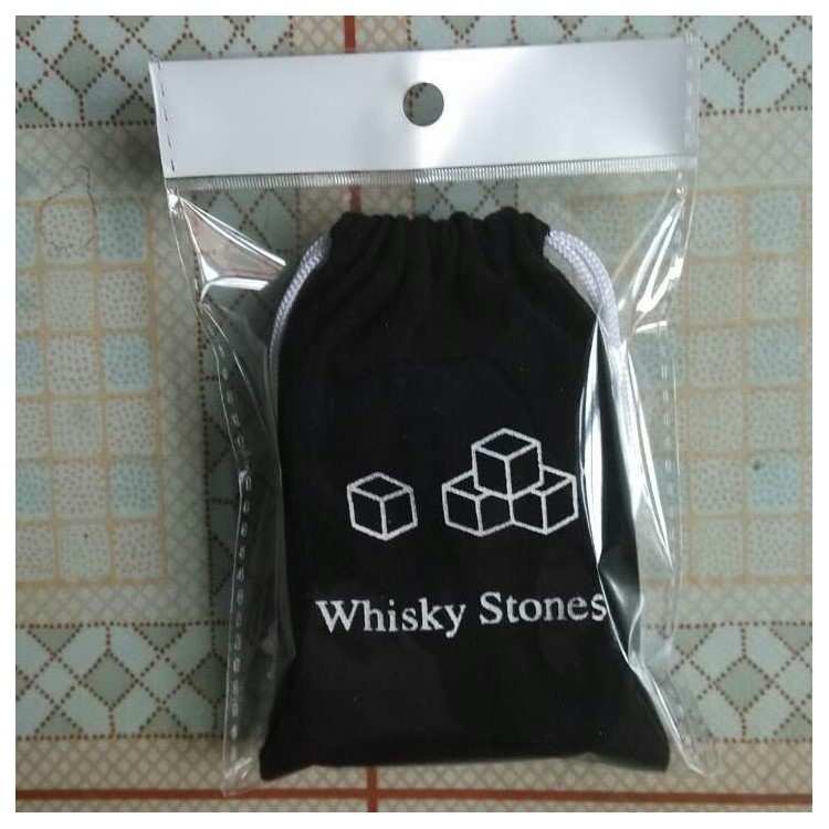 6Pcs/Set Granite Cubes Marble Cubes Ice Whiskey Wine Beverage Drinks Chilling Stones Whiskey Stones - Black-5