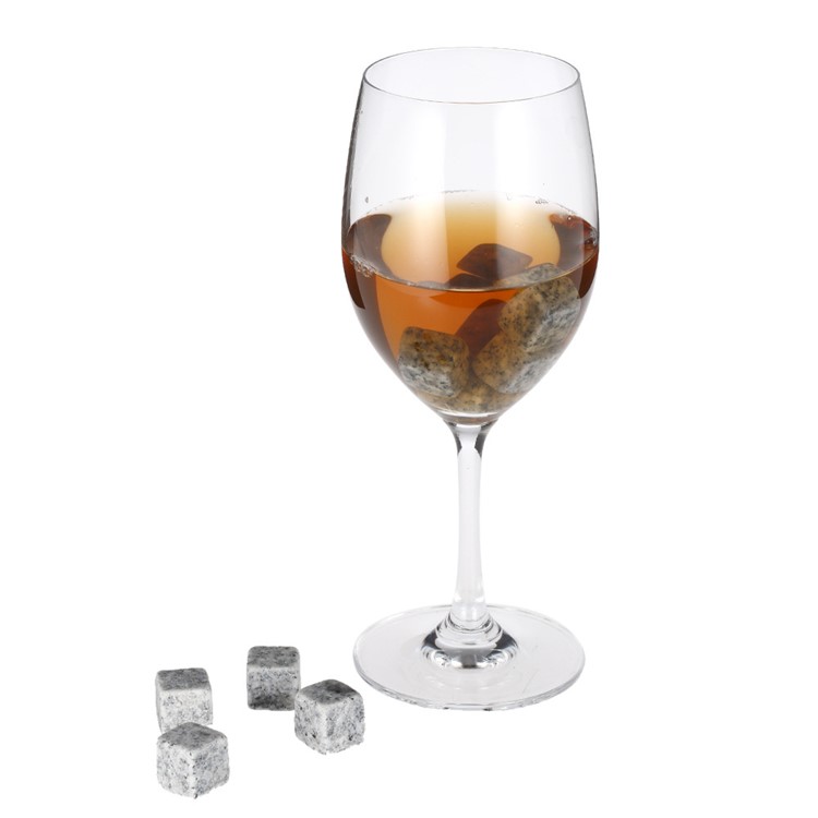 6Pcs/Set Granite Cubes Marble Cubes Ice Whiskey Wine Beverage Drinks Chilling Stones Whiskey Stones - Black-7