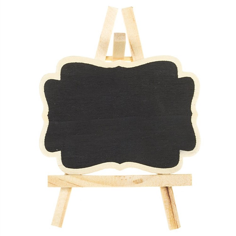 Set of 10 Mini Chalkboards Black Board Decor with Stand - Cloud shape-1