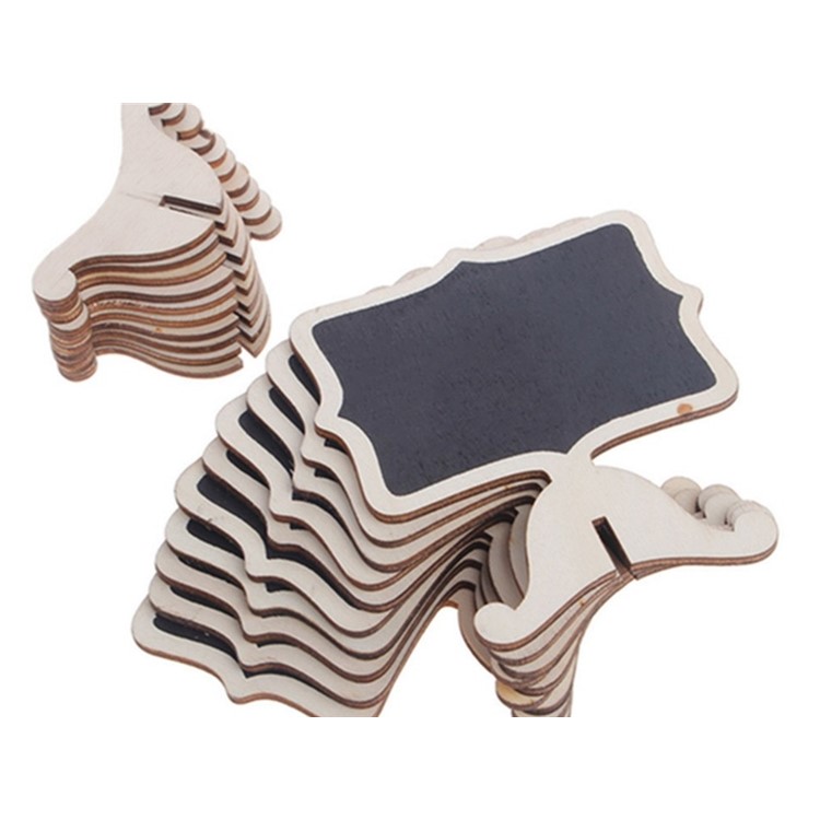 Set of 10 Mini Chalkboards Black Board Decor with Stand - Cloud shape-10