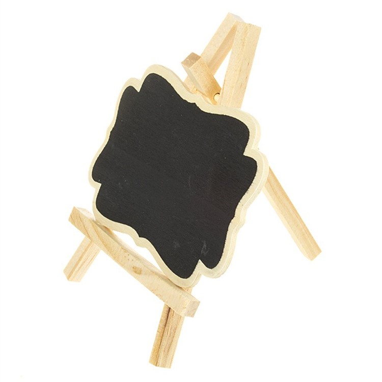 Set of 10 Mini Chalkboards Black Board Decor with Stand - Cloud shape-3
