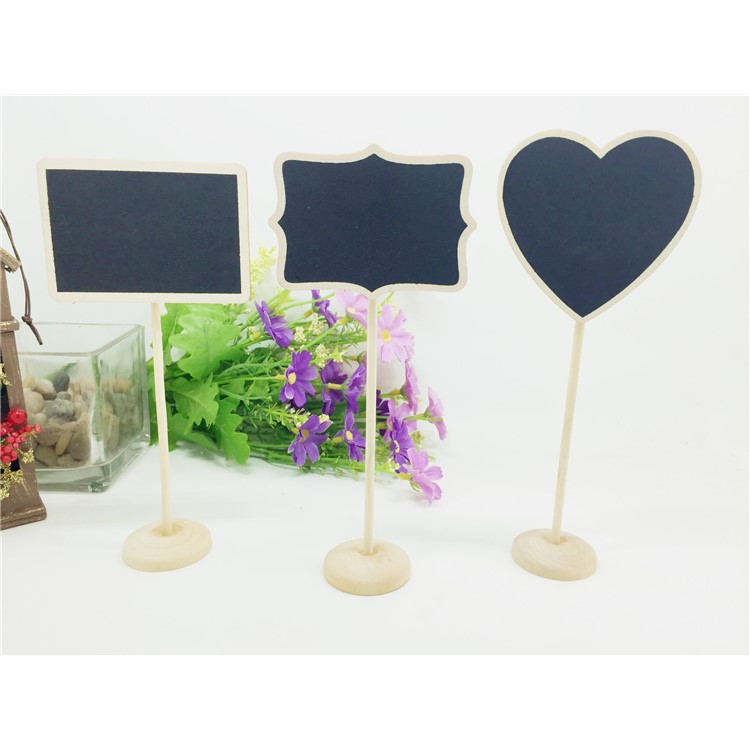 Set of 10 Mini Chalkboards Black Board Decor with Stand - Cloud shape-7