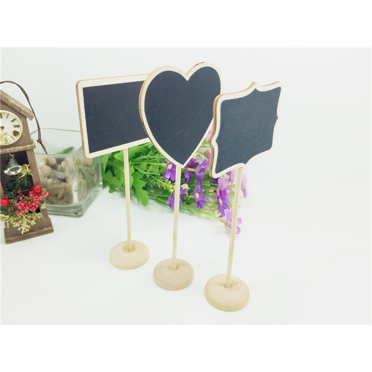 Set of 10 Mini Chalkboards Black Board Decor with Stand - Cloud shape-8