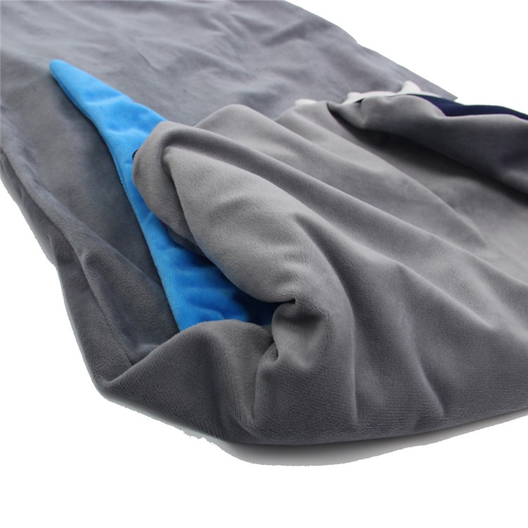 Manta De Tiburón Azul Y Gris Oscuro-10