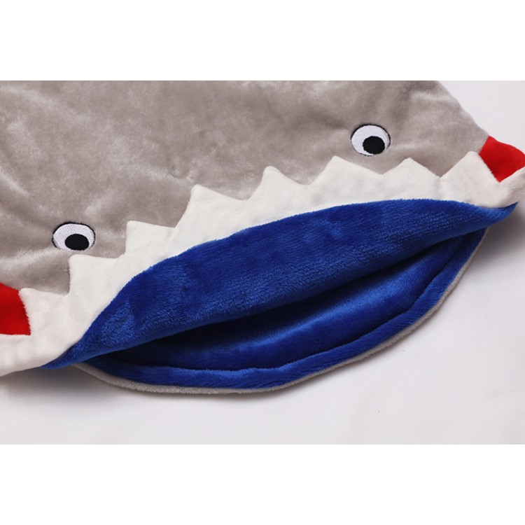 Manta De Tiburón Azul Y Gris Oscuro-5