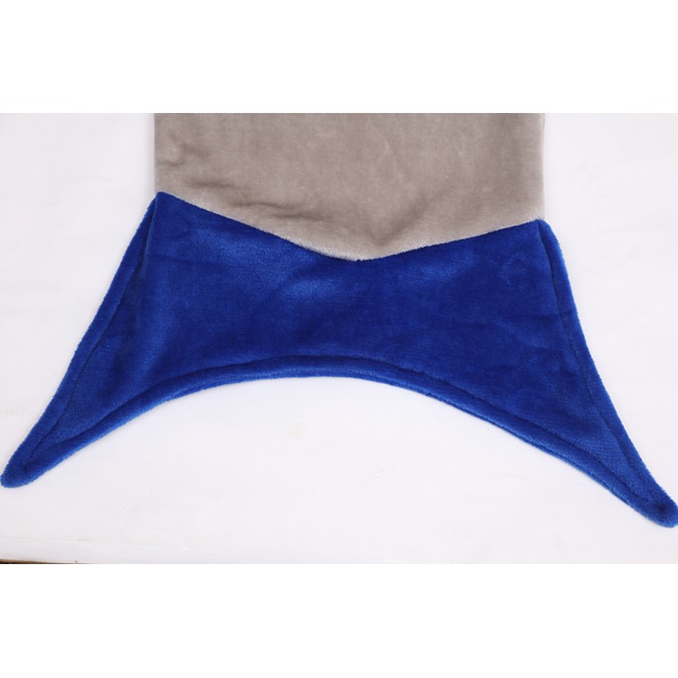 Manta De Tiburón Azul Y Gris Oscuro-7