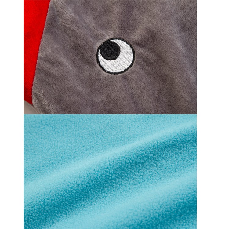 Manta De Tiburón Azul Y Gris Oscuro-8