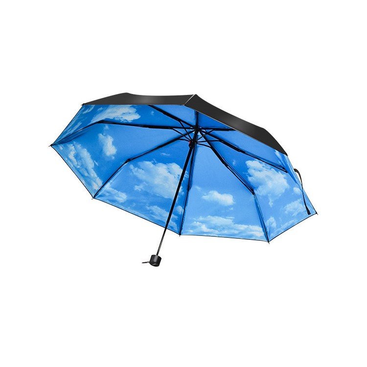 HOCO Blue Sky and White Cloud Pattern Lightweight 8 Ribs Folding Umbrella-1