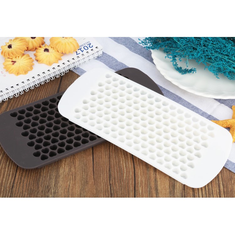 Food Grade Silicone Ice Cube Molds Trays 150 Heart Shaped Mini Cubes - Coffee-2